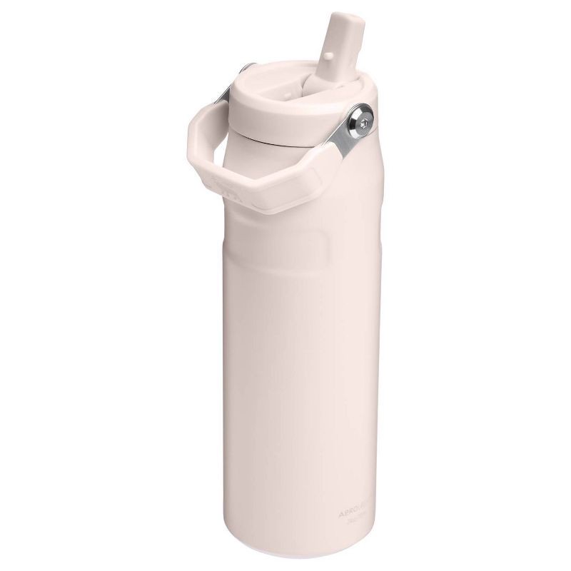 slide 2 of 3, Stanley 24oz IceFlow Aerolight Flip Straw Water Bottle 2.0 - Rose Quartz: Stainless Steel Drinkware, 24 oz