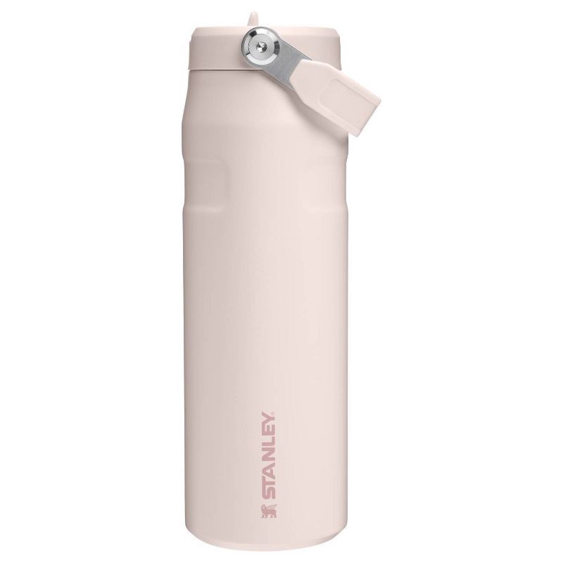 slide 1 of 3, Stanley 24oz IceFlow Aerolight Flip Straw Water Bottle 2.0 - Rose Quartz: Stainless Steel Drinkware, 24 oz