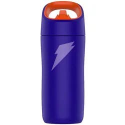 Gatorade 12oz Stainless Steel Water Bottle - Purple: Portable Drinkware, Plastic Lid