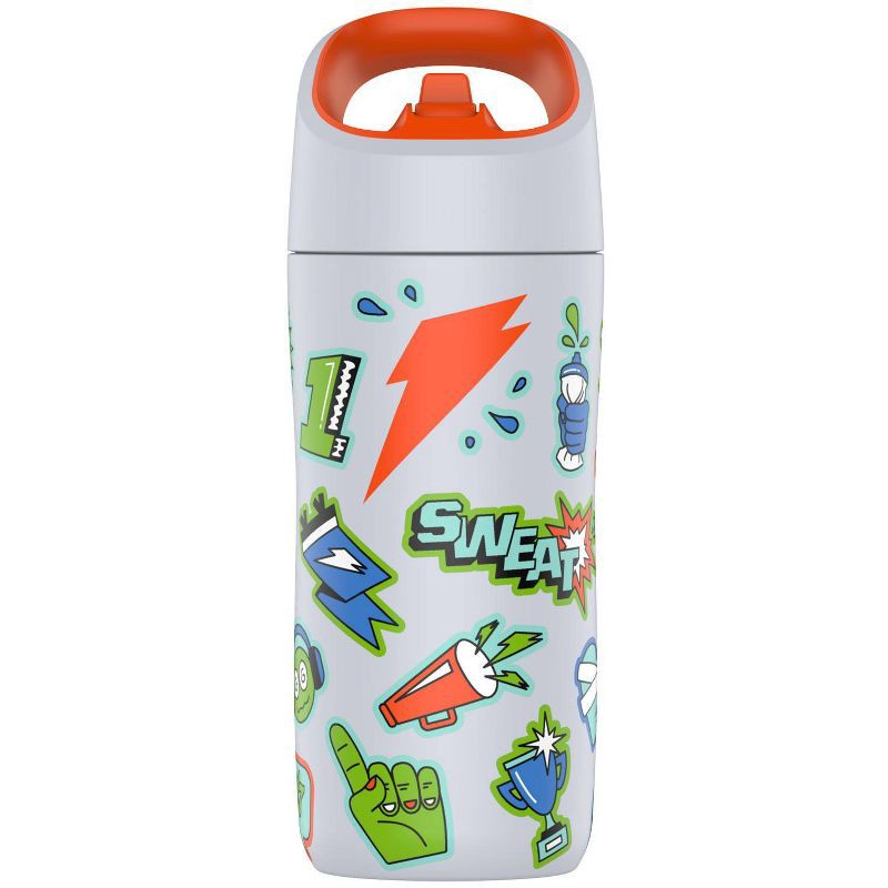 slide 1 of 7, Gatorade 12oz Stainless Steel Water Bottle - White: Portable Drinkware, Plastic Lid, 12 oz