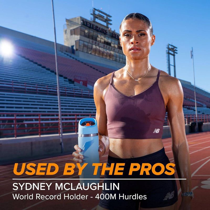 slide 6 of 6, Gatorade 22oz Stainless Steel Overtime Water Bottle with Straw - Sage Green: Portable Drinkware, 22 oz