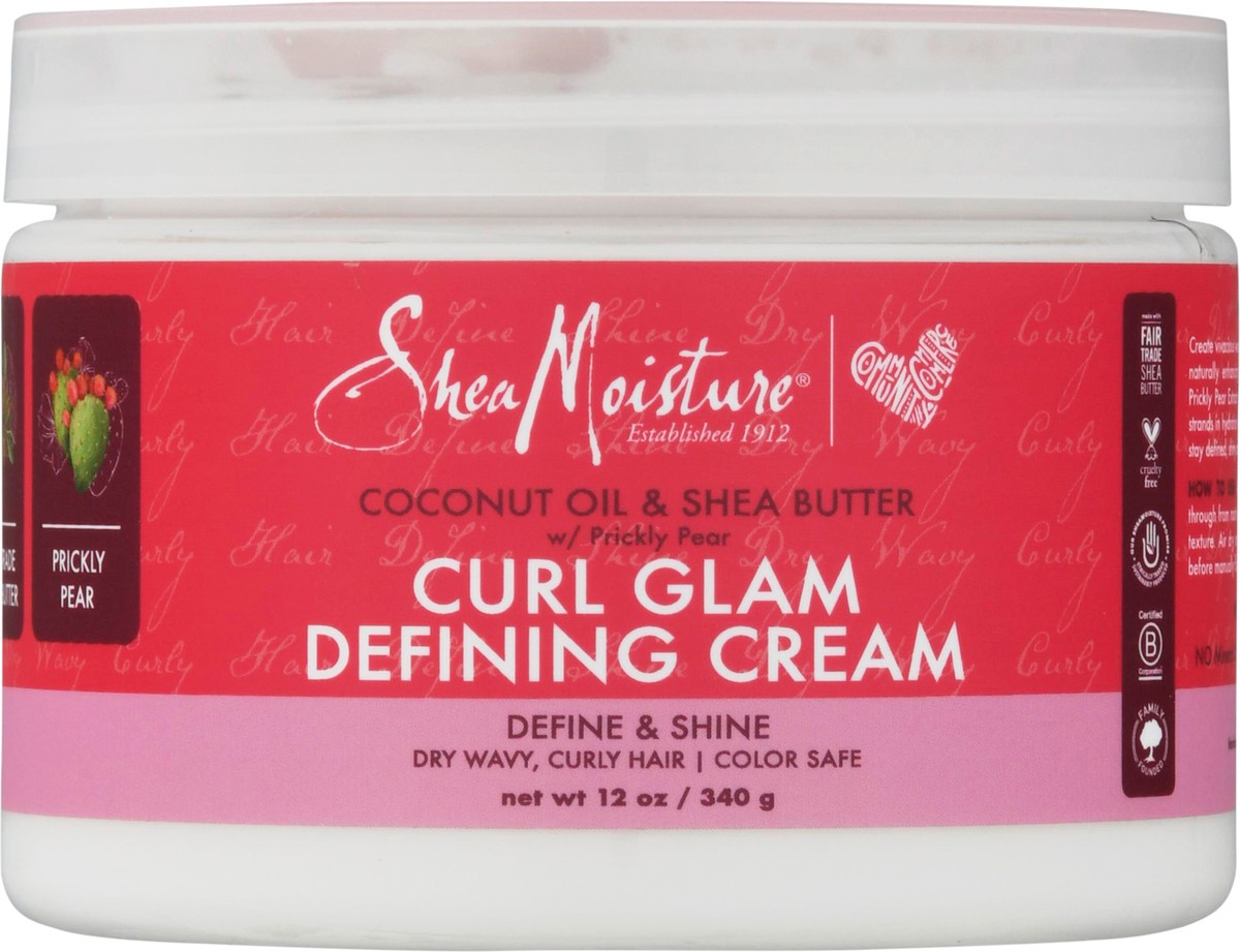 slide 1 of 9, SheaMoisture Coconut Oil & Shea Butter Curl Glam Defining Cream 12 oz, 12 oz