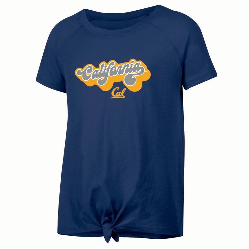 slide 1 of 3, NCAA Cal Golden Bears Girls' Knot T-Shirt - S, 1 ct
