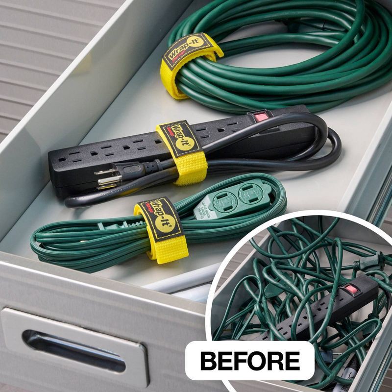 slide 10 of 10, Wrap-It 3pk 12"x1" Quick Straps, 3 ct