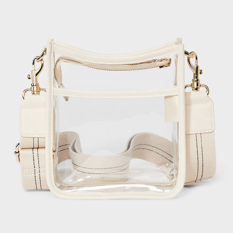 slide 6 of 6, Everyday Crossbody Bag - Universal Thread™ Stucco Clear: TPU Shell, Detachable Strap, 57.25" Max Length, 1 ct