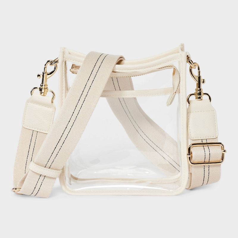 slide 1 of 6, Everyday Crossbody Bag - Universal Thread™ Stucco Clear: TPU Shell, Detachable Strap, 57.25" Max Length, 1 ct