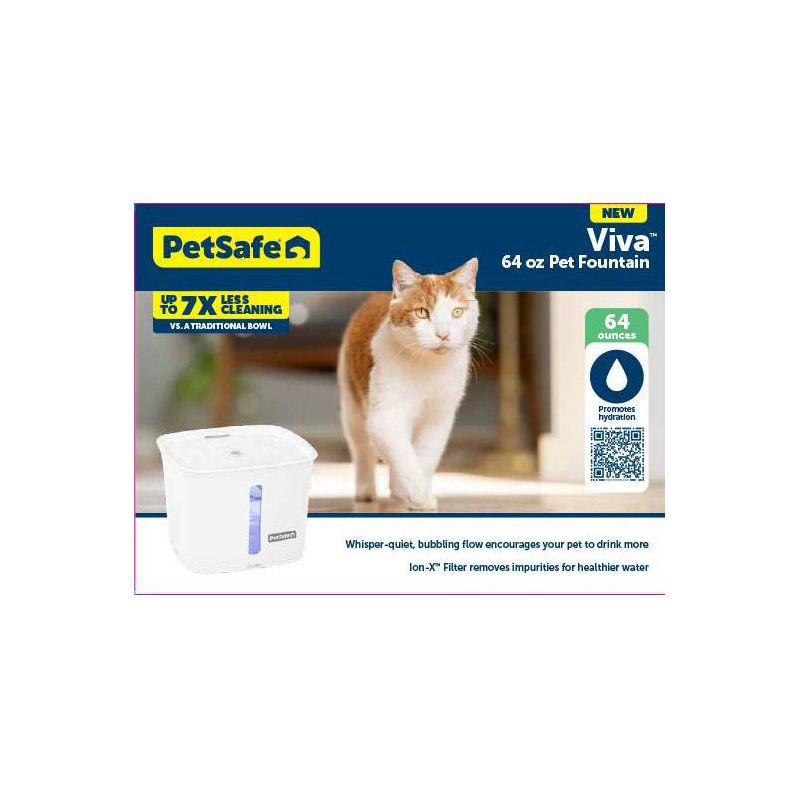 slide 2 of 7, PetSafe 64oz Viva Plastic Dog and Cat Automated Fountain, 64 oz