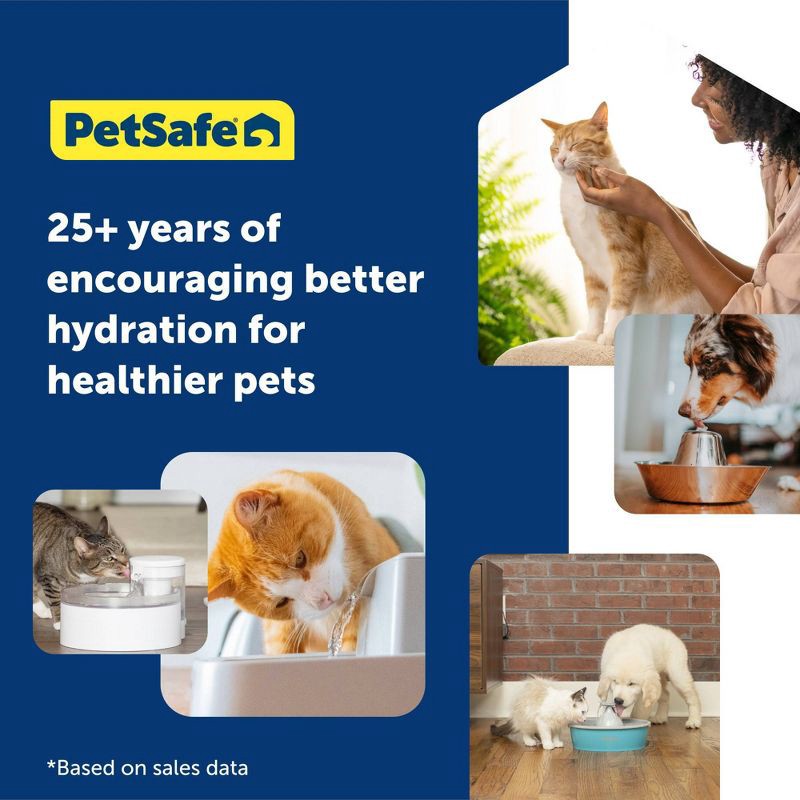 slide 7 of 7, PetSafe 64oz Viva Plastic Dog and Cat Automated Fountain, 64 oz