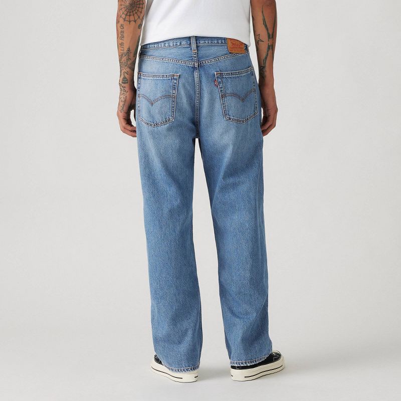 slide 3 of 3, Levi's® Men's 565™ Loose Straight Fit Jeans - Blue Denim 36x32: Mid Rise, Heavyweight, Denim, Fly Button, 1 ct