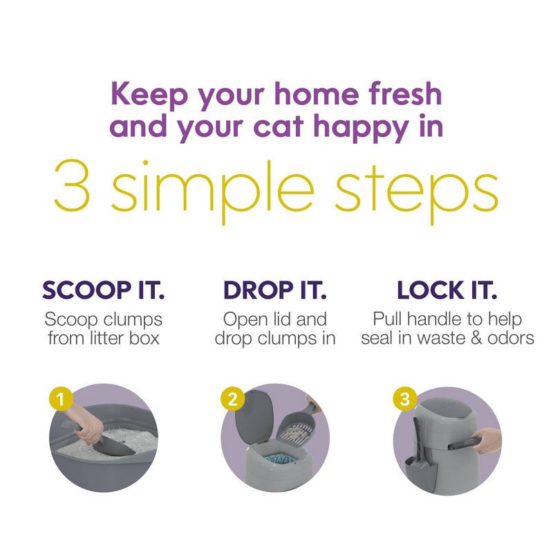 slide 7 of 14, Litter Genie Design Pail Cat Waste Container System - 4pc, 4 ct