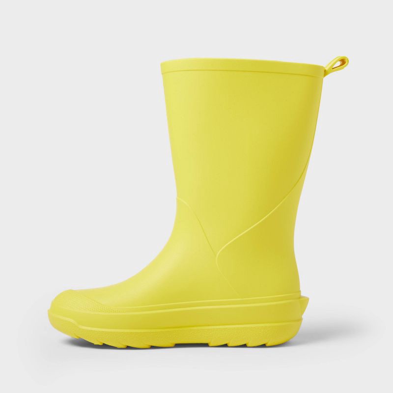 slide 2 of 3, Kids' Andy Rain Boots - Cat & Jack™ Yellow 3: Waterproof, Pull-On, Non-Marking Sole, Flexible Outsole, 1 ct