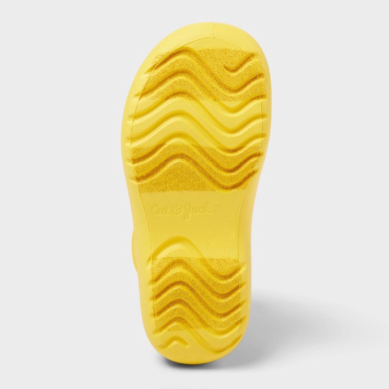 slide 4 of 4, Toddler Eli Rain Boots - Cat & Jack™ Yellow 9T: Waterproof, Pull-On, Non-Marking Outsole, 1 ct