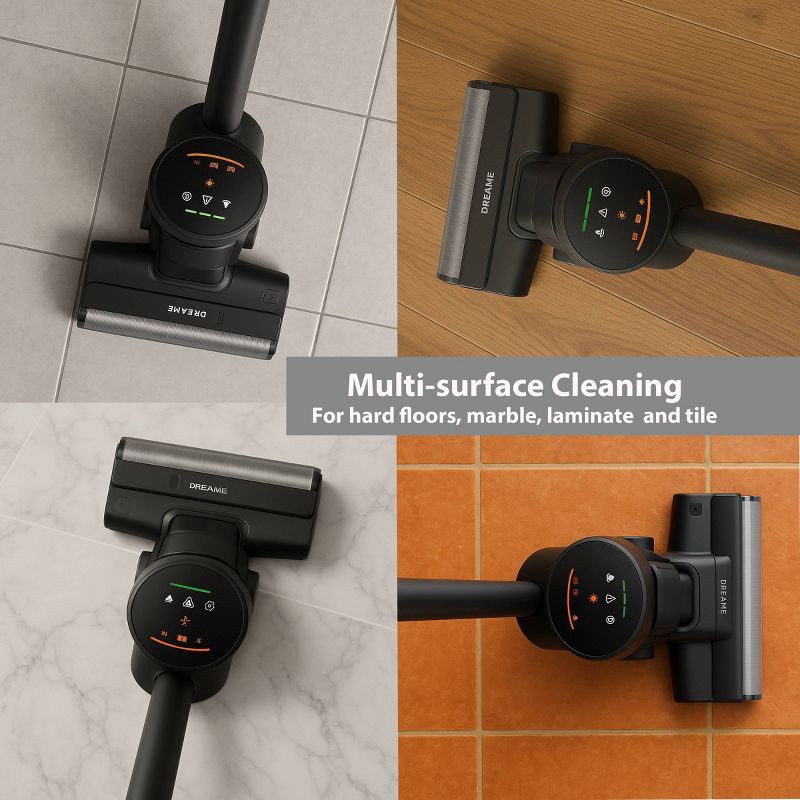 slide 4 of 8, Dreame K20 Pro Wet and Dry Vacuum Black: Bagless, Rechargeable, HEPA Filter, Self-Cleaning, Hardwood & Hard Floor Use, 1 ct