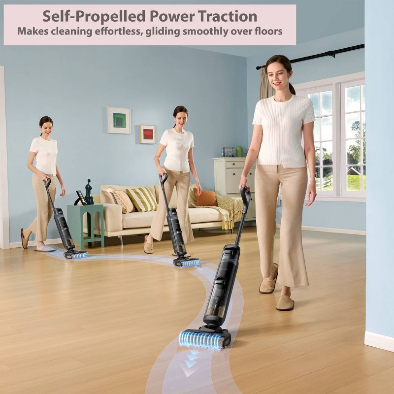 slide 6 of 8, Dreame K20 Pro Wet and Dry Vacuum Black: Bagless, Rechargeable, HEPA Filter, Self-Cleaning, Hardwood & Hard Floor Use, 1 ct