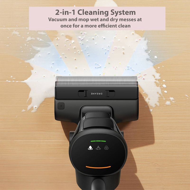 slide 7 of 8, Dreame K20 Pro Wet and Dry Vacuum Black: Bagless, Rechargeable, HEPA Filter, Self-Cleaning, Hardwood & Hard Floor Use, 1 ct