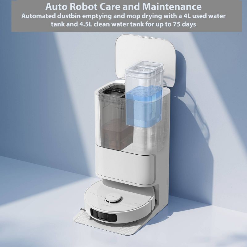 slide 4 of 12, Dreame E30 Ultra Robot Vacuum and Mop White, 1 ct
