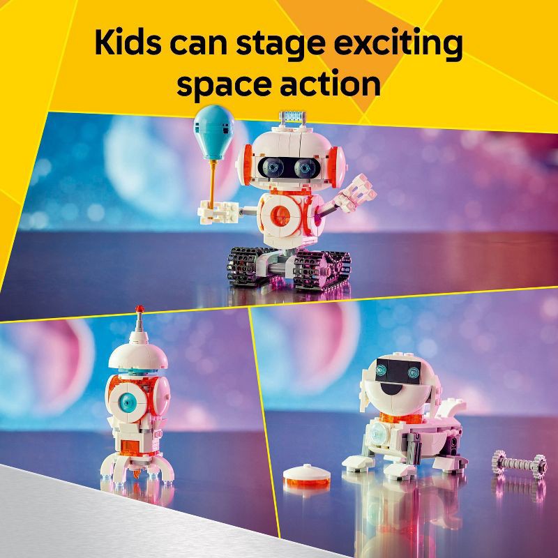 slide 3 of 6, LEGO Creator 3 in 1 Space Robot Building Toy with 3 Options, Robot, Spaceship or Robot Dog 31164, 1 ct