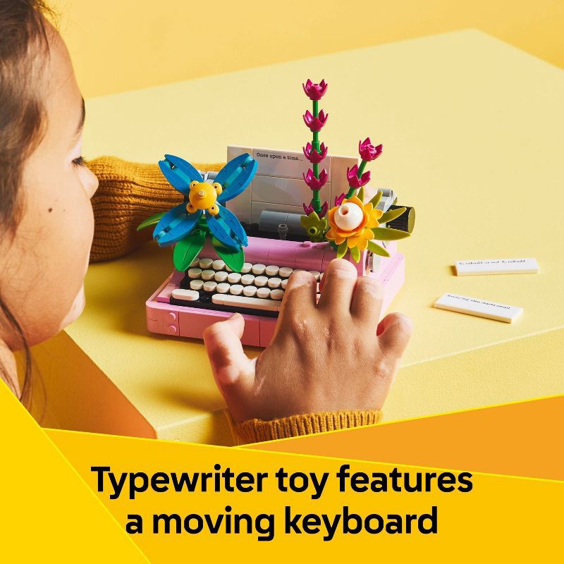 slide 4 of 7, LEGO Creator 3 in 1 Typewriter with Flowers Building Toy with 3 Options Flowerpot or Keytar 31169, 1 ct