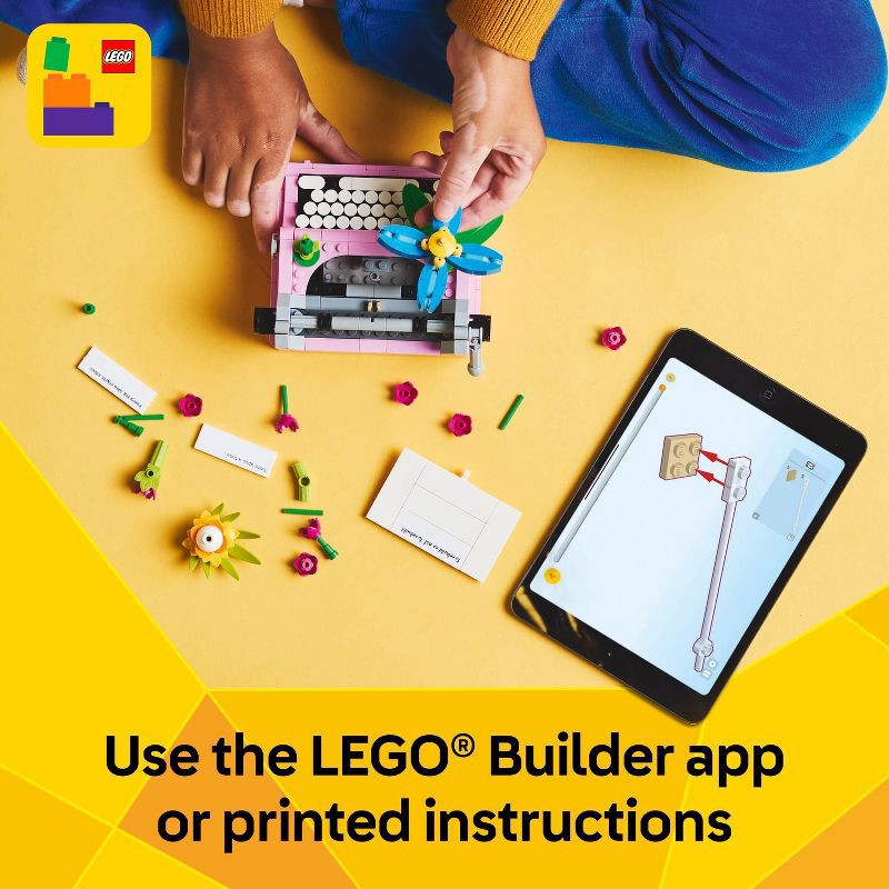 slide 7 of 7, LEGO Creator 3 in 1 Typewriter with Flowers Building Toy with 3 Options Flowerpot or Keytar 31169, 1 ct