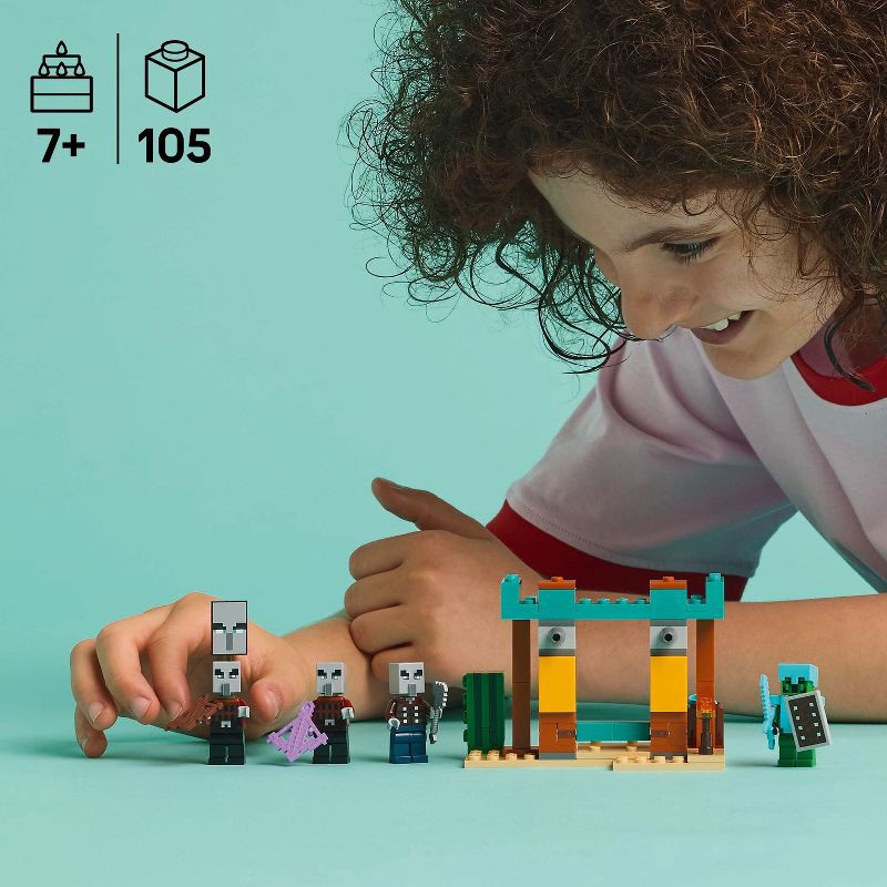slide 2 of 6, LEGO Minecraft The Illager Desert Patrol Toy Figures and Building Playset 21267, 1 ct