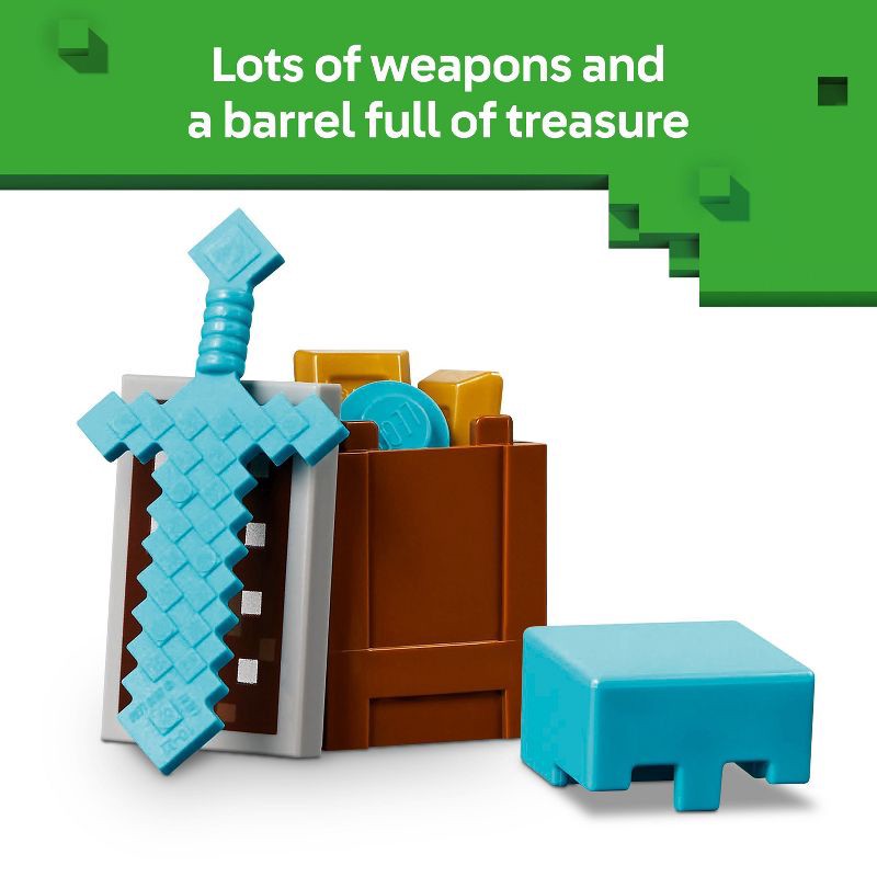 slide 3 of 6, LEGO Minecraft The Illager Desert Patrol Toy Figures and Building Playset 21267, 1 ct
