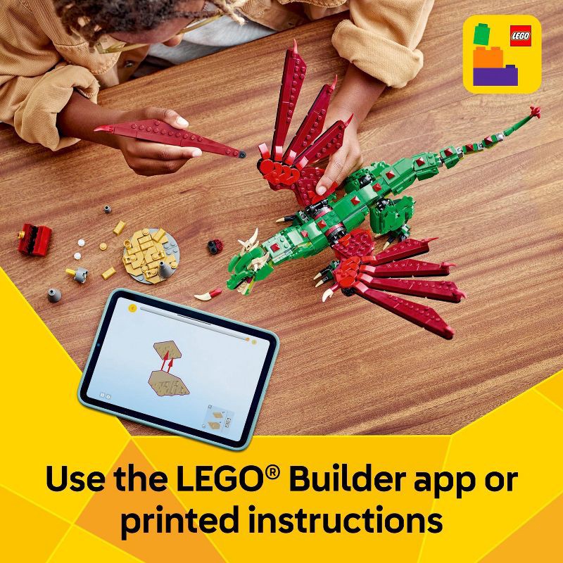 slide 6 of 6, LEGO Creator 3 in 1 Medieval Dragon Building Toy with 3 Options Sea Serpent or Phoenix 31161, 1 ct