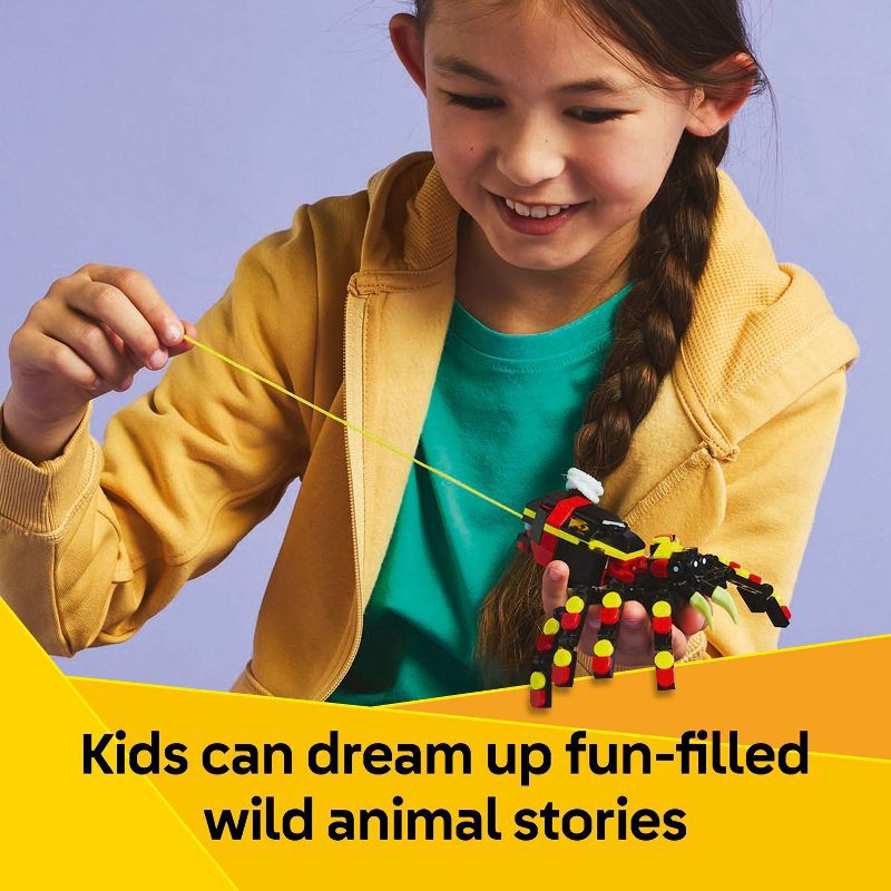 slide 3 of 6, LEGO Creator 3 in 1 Wild Animals Surprising Spider Building Toy with 3 Options Scorpion or Snake 31159, 1 ct