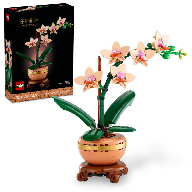 slide 1 of 6, LEGO Botanicals Mini Orchid Building Set for Adults, Decor for Home or Office 10343, 1 ct