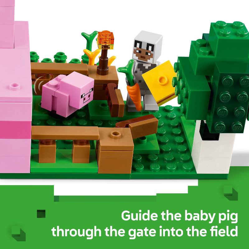 slide 4 of 6, LEGO Minecraft The Baby Pig House Toy Figures and Building Playset 21268, 1 ct