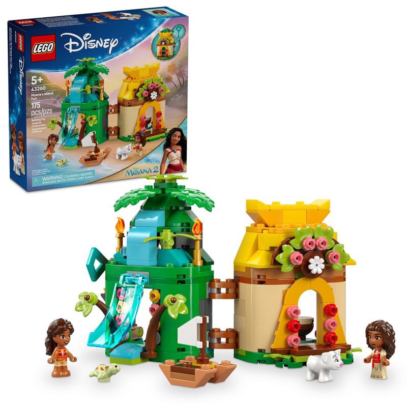 slide 1 of 6, LEGO Disney Moana's Island Fun Building Toy Princess Playset 43260, 1 ct