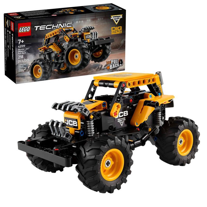 slide 1 of 6, LEGO Technic Monster Jam DIGatron Pull-Back Monster Truck Building Toy 42199, 1 ct