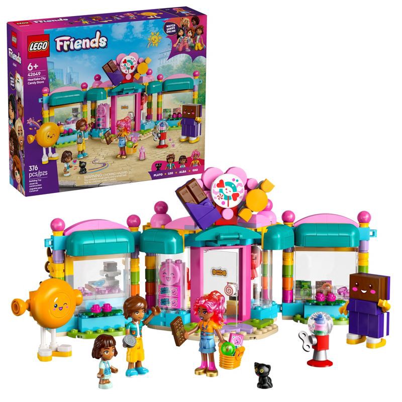 slide 1 of 6, LEGO Friends Heartlake City Candy Store Pretend Play Building Toy 42649, 1 ct