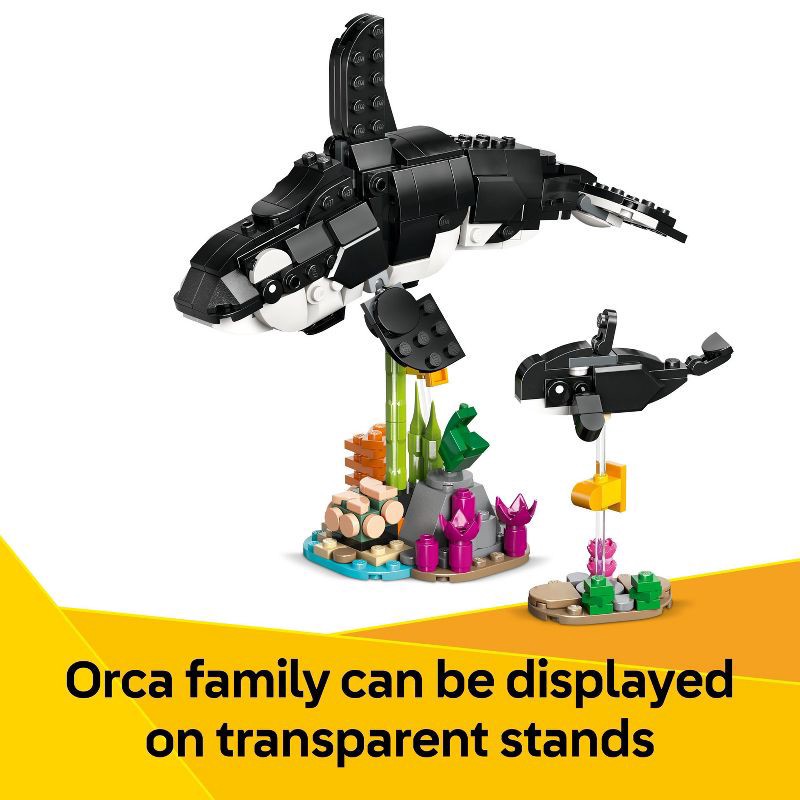 slide 4 of 6, LEGO Creator 3 in 1 Wild Animals Panda Family Building Toy with 3 Options Penguin or Orca, Christmas Gift Ideas for Kids' - 31165, 1 ct