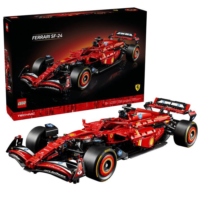 slide 1 of 6, LEGO Technic Ferrari SF-24 F1 Car Model Kit for Adult F1 Fans 42207, 1 ct