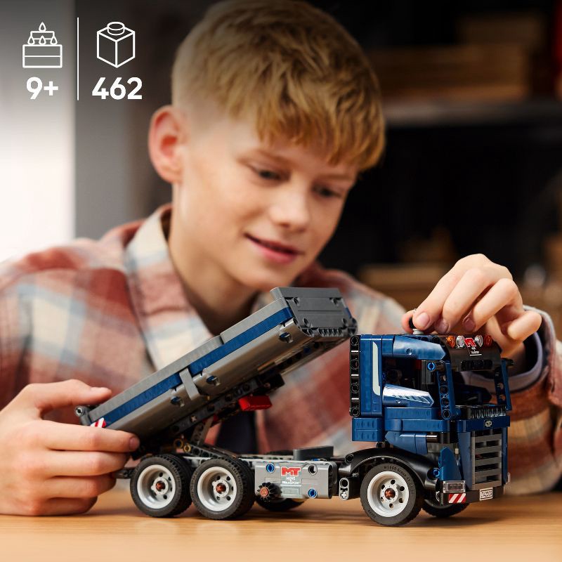 slide 2 of 7, LEGO Technic Tipping Dump Truck Building Toy 42203, 1 ct