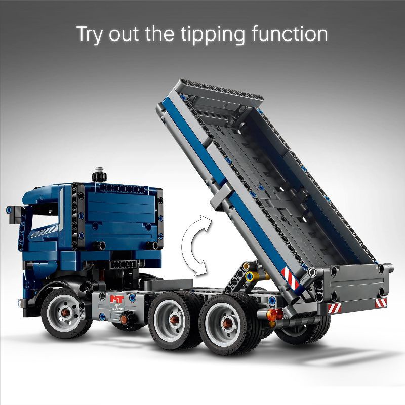 slide 4 of 7, LEGO Technic Tipping Dump Truck Building Toy 42203, 1 ct