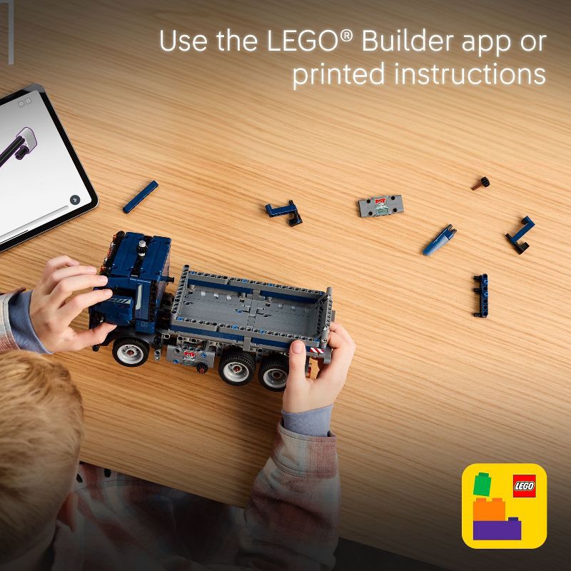 slide 7 of 7, LEGO Technic Tipping Dump Truck Building Toy 42203, 1 ct