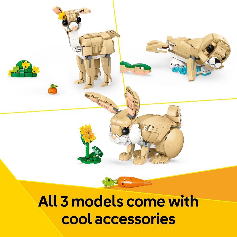 slide 4 of 6, LEGO Creator 3 in 1 Cute Bunny Building Toy with 3 Build Options, Bunny, Seal or Llama 31162, 1 ct