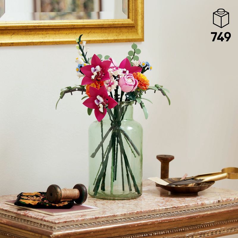 slide 2 of 7, LEGO Botanicals Pretty Pink Flower Bouquet for Home Decor 10342, 1 ct
