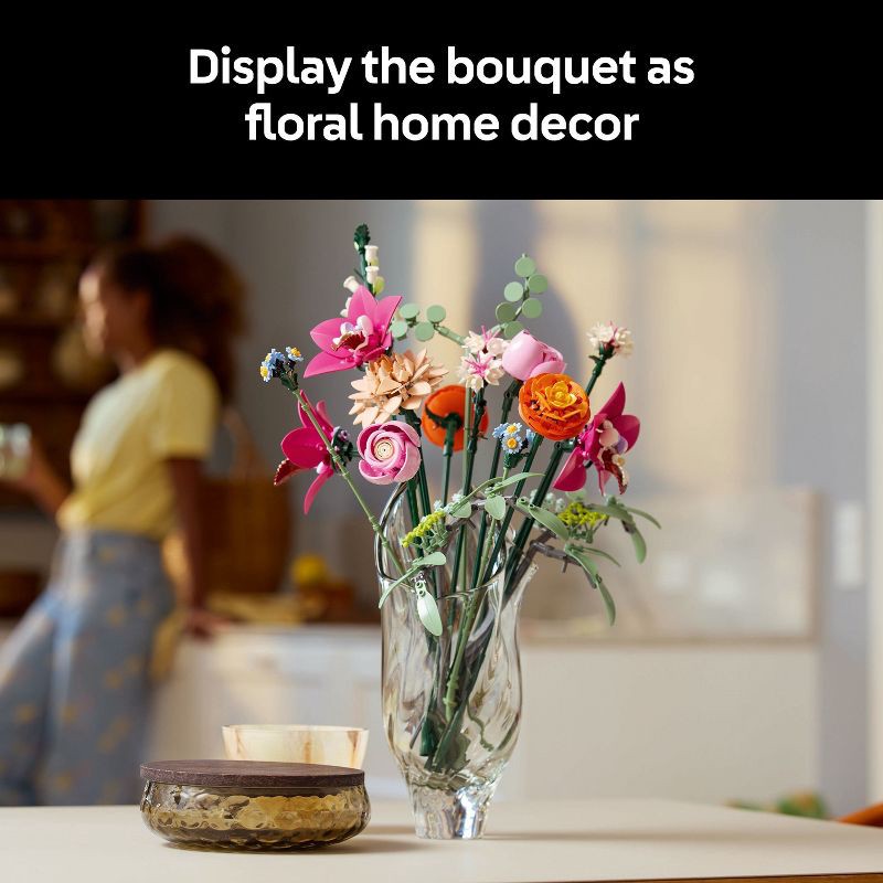 slide 6 of 7, LEGO Botanicals Pretty Pink Flower Bouquet for Home Decor 10342, 1 ct