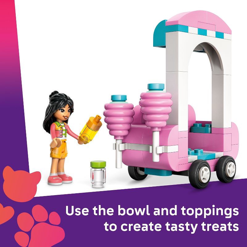 slide 3 of 6, LEGO Friends Cotton Candy Stand and Scooter Pretend Play Building Toy Set 42643, 1 ct