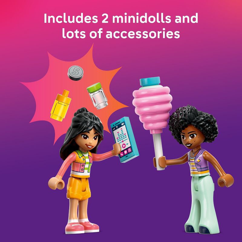 slide 4 of 6, LEGO Friends Cotton Candy Stand and Scooter Pretend Play Building Toy Set 42643, 1 ct