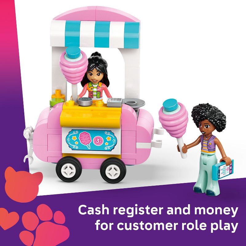 slide 5 of 6, LEGO Friends Cotton Candy Stand and Scooter Pretend Play Building Toy Set 42643, 1 ct