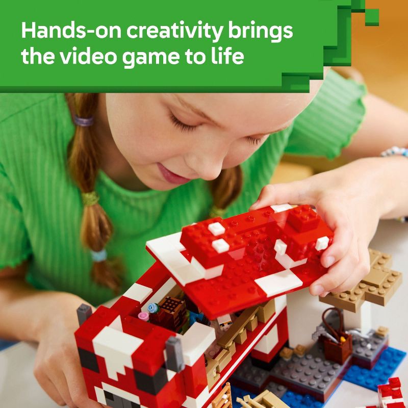 slide 5 of 6, LEGO Minecraft The Mooshroom House Toy Figures and Building Playset 21270, 1 ct