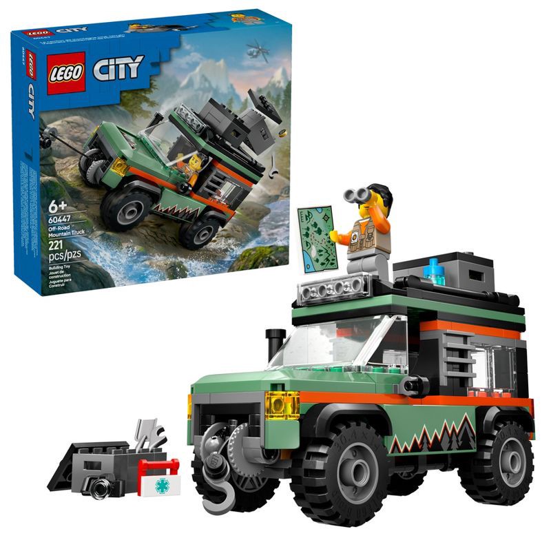 slide 1 of 7, LEGO City Off-Road 4x4 Mountain Truck Building Toy 60447, 1 ct