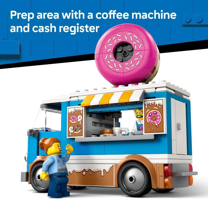 slide 3 of 7, LEGO City Donut Truck Building Toy, Mobile Donut Stand 60452, 1 ct