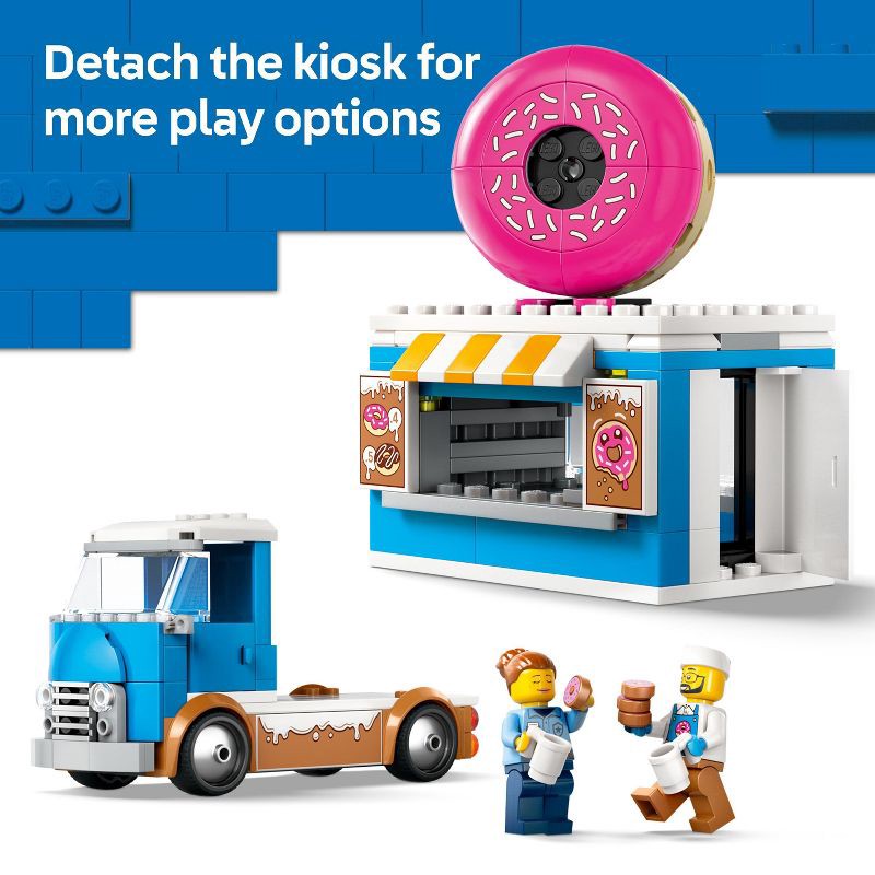 slide 4 of 7, LEGO City Donut Truck Building Toy, Mobile Donut Stand 60452, 1 ct