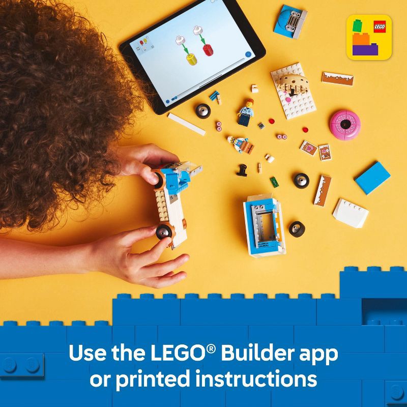 slide 7 of 7, LEGO City Donut Truck Building Toy, Mobile Donut Stand 60452, 1 ct