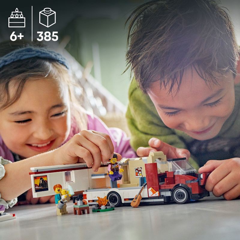 slide 2 of 7, LEGO City Holiday Adventure Camper Van Building Toy Set 60454, 1 ct