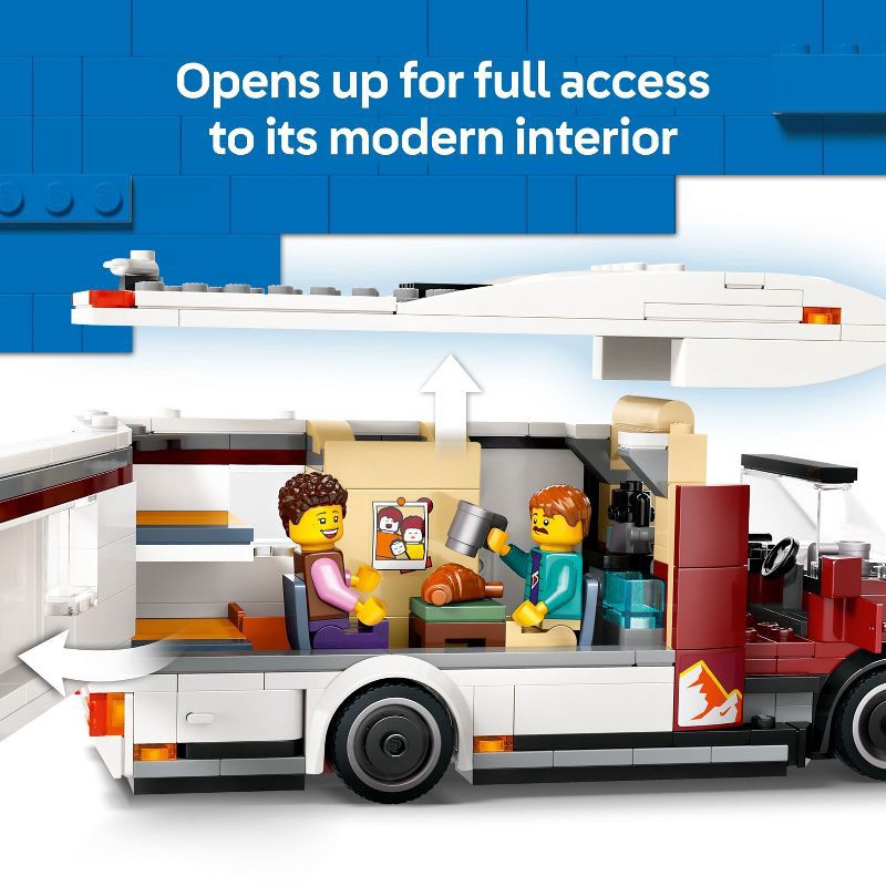 slide 3 of 7, LEGO City Holiday Adventure Camper Van Building Toy Set 60454, 1 ct